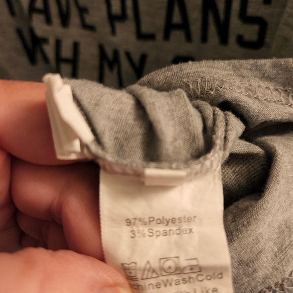 "Sorry I can’t, I have plans with my cat" ~ grey tshirt by Shein Large - Picture 5 of 7